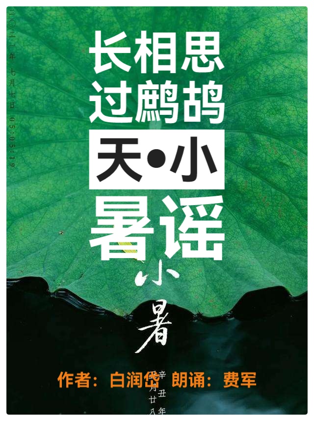 长相思过鹧鸪天•小暑谣 ll 作者:白润岱 ll 朗诵:费军(图2)