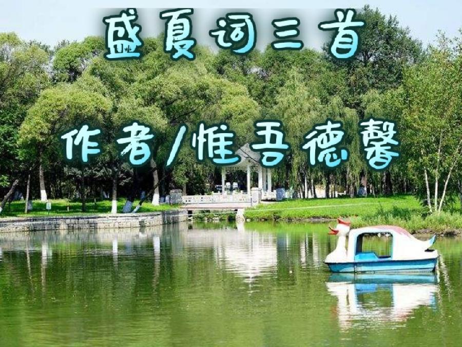 【盛夏词三首】作者/惟吾德馨(北京)