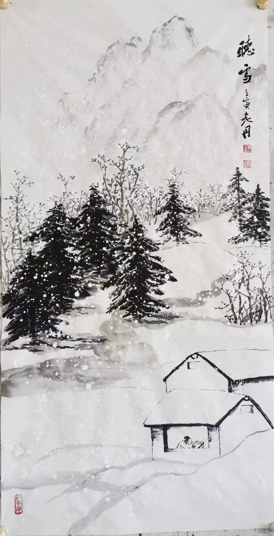 夏题听雪图，唱和精彩呈！