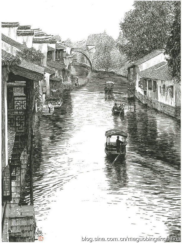 马国斌钢笔画欣赏(5)(图14)
