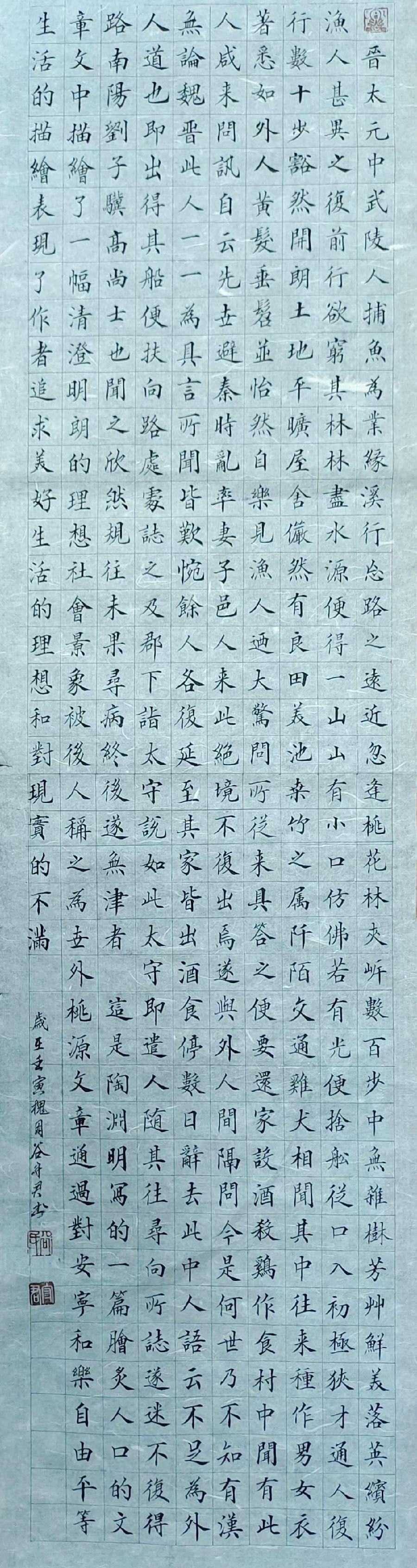 谷守君书法作品:桃花源记(图4)