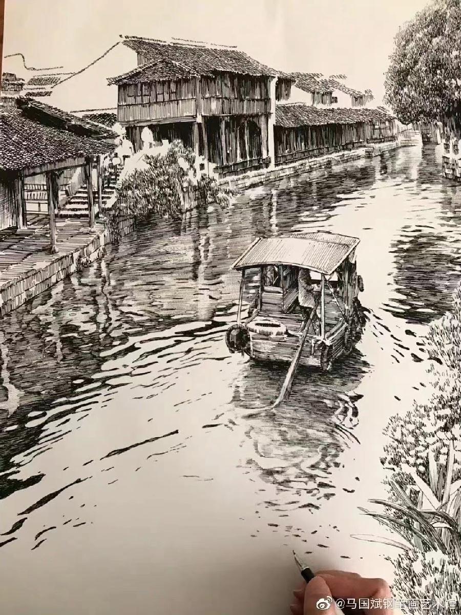 马国斌钢笔画作品(图8)