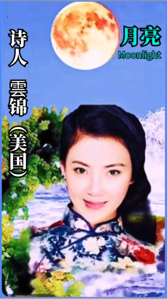 全网关注【月光】2022中秋世界名家诗歌朗诵会优秀作品展播（18）作者：雲锦（美） 朗诵：飞雪迎春到（图4）