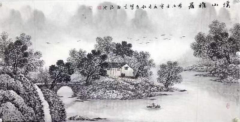 【雅诗总会】清新隽永写出旷朗的意境著名画家陈弘雨作品欣赏（图9）