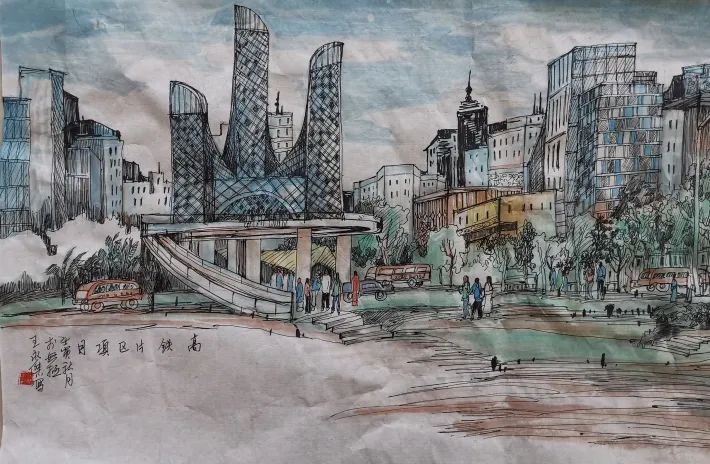 石家庄·我自豪 | 我市美术家创作《石家庄市建设新项目景观图》展现城市新气象（图7）