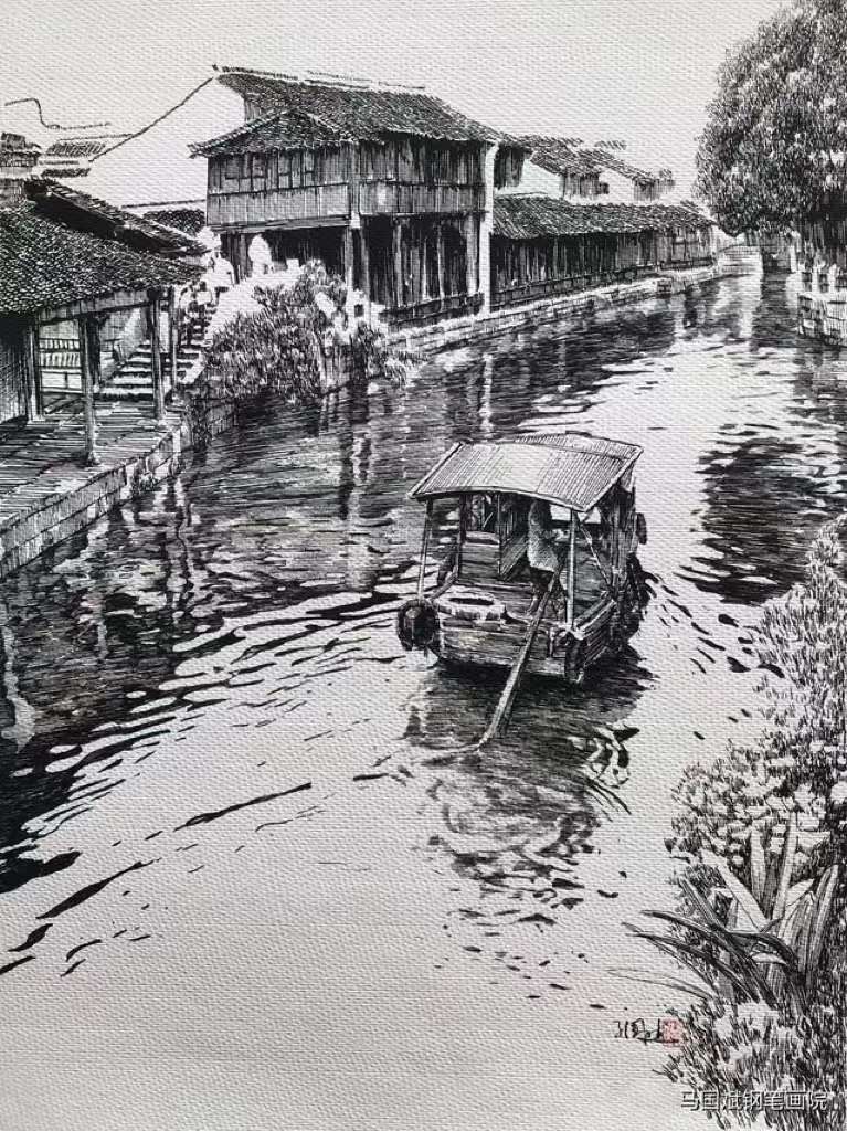 中华诗艺社黑龙江分社【推荐】马国斌钢笔画作品欣赏（图23）
