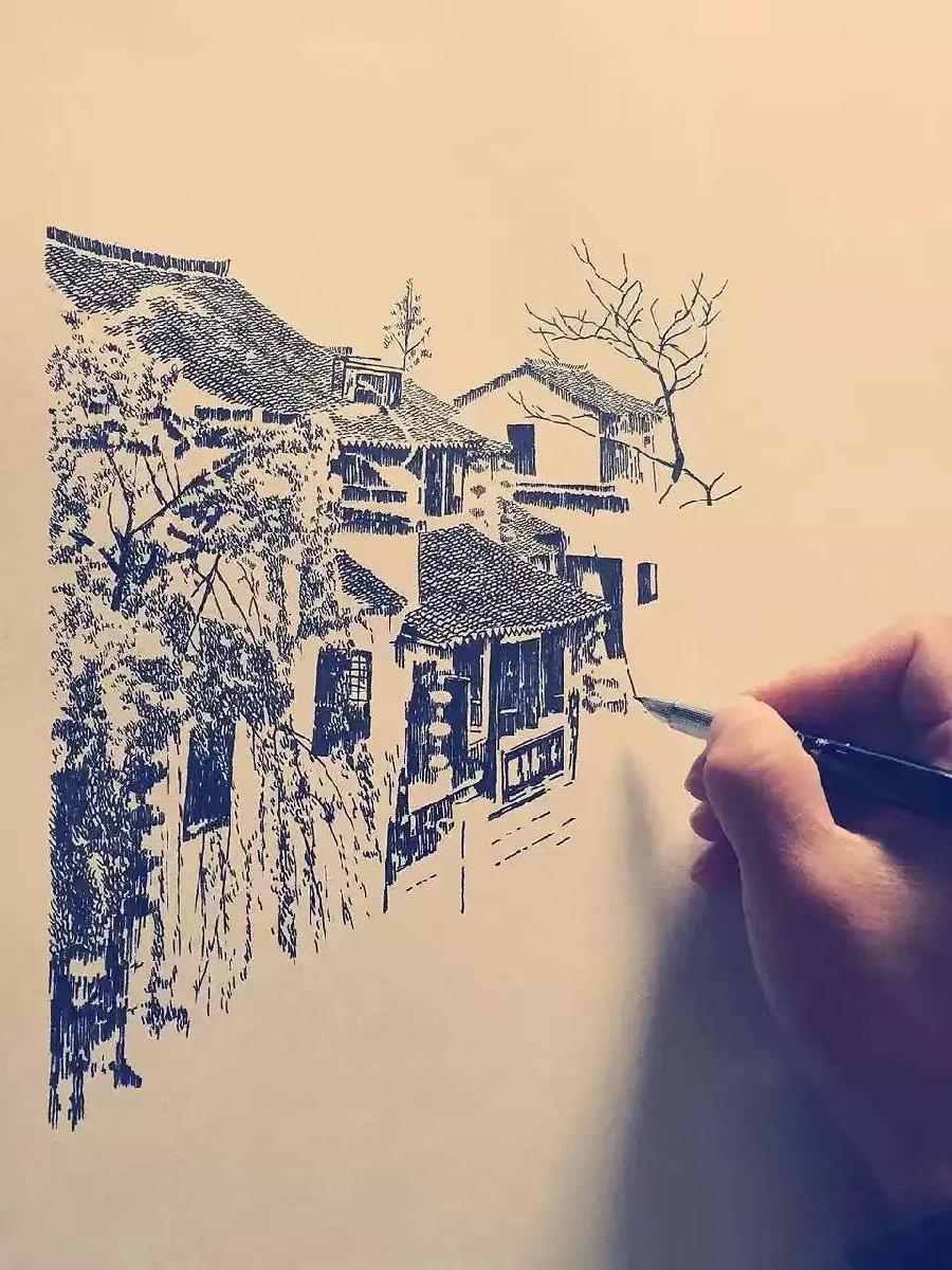 中华诗艺社黑龙江分社【推荐】马国斌钢笔画作品欣赏（图26）