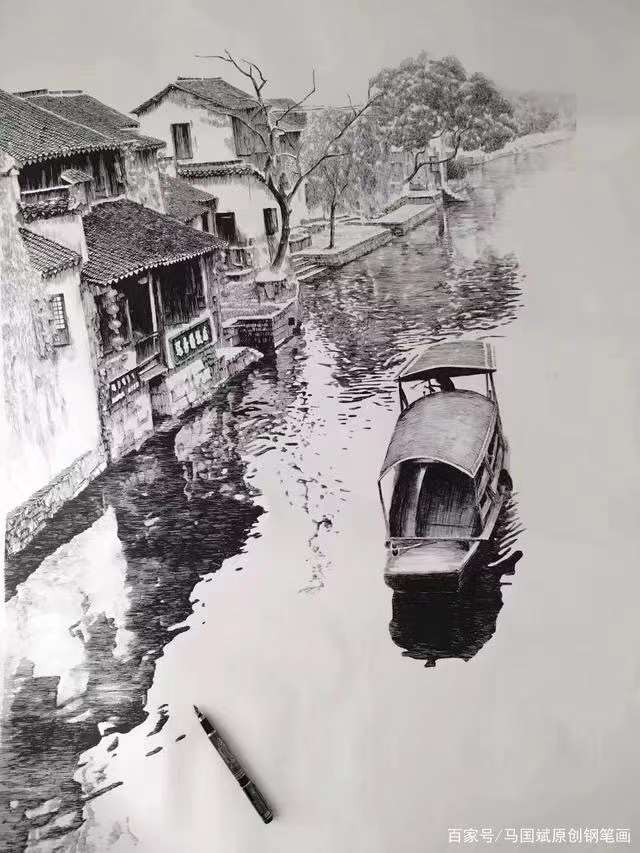 中华诗艺社黑龙江分社【推荐】马国斌钢笔画作品欣赏（图29）