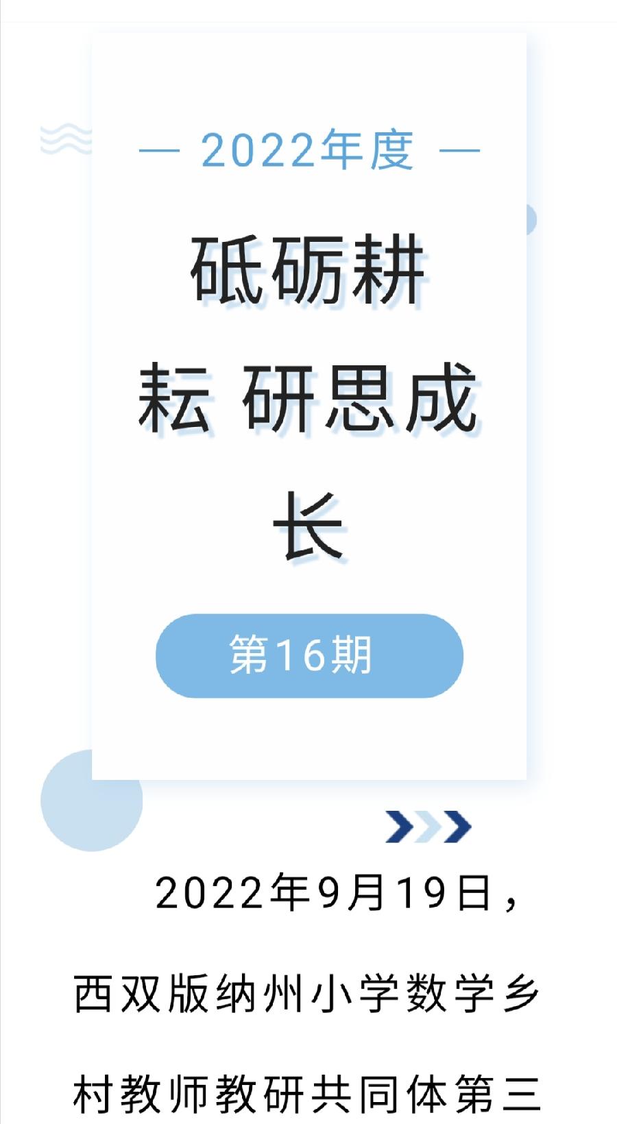 【允美教育】砥砺耕耘 研思成长——西双版纳州小学数学乡村教研共同体第三次活动 之二