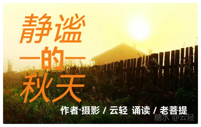 静谧的秋天∥作者·摄影/云轻∥诵读/老菩提(图2)