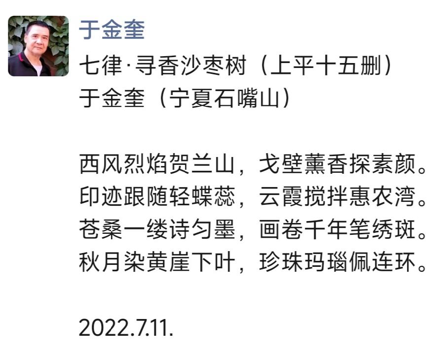 诗人于金奎七律十六首欣赏(2022.7.1—7.16)（图37）