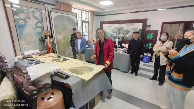 【雅诗总会】大道无极和平万岁——艺术家萧宽为国际科学和平周泼墨挥毫(图19)