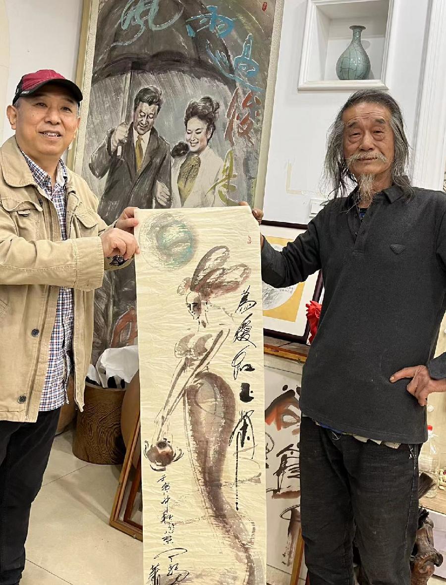 【雅诗总会】艺术家萧宽泼墨挥毫绘画'为爱红上茶'(图12)