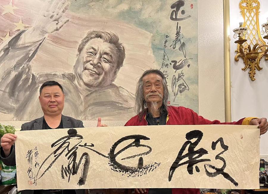 【雅诗总会】艺术家萧宽泼墨挥毫绘画'为爱红上茶'(图17)