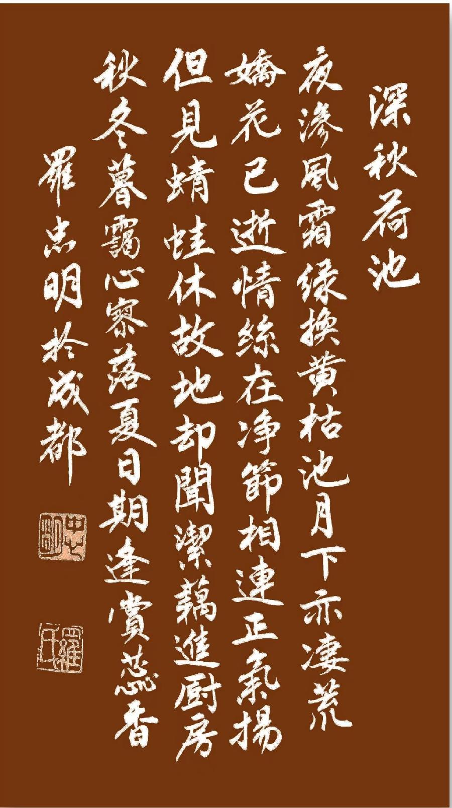 中华诗艺社黑龙江分社推介/罗忠明:深秋荷池（图8）