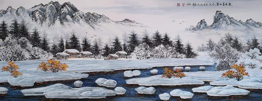 中华诗艺社黑龙江分社推荐/画家高伟:冰雪山水作品欣赏（图7）