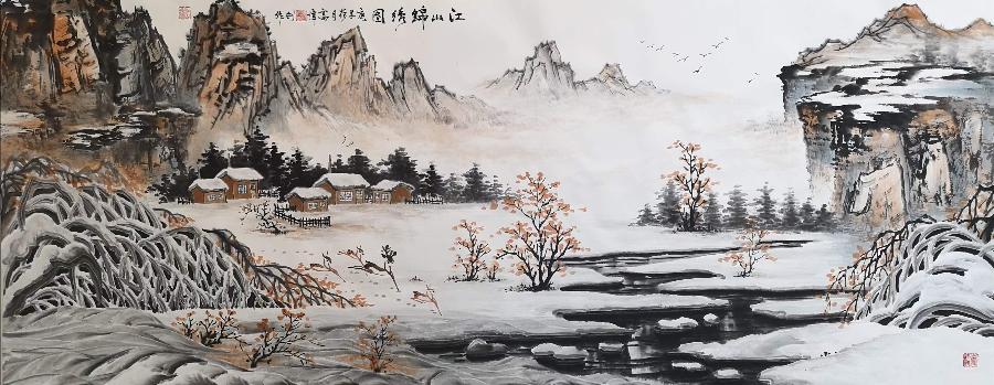 中华诗艺社黑龙江分社推荐/画家高伟:冰雪山水作品欣赏（图6）