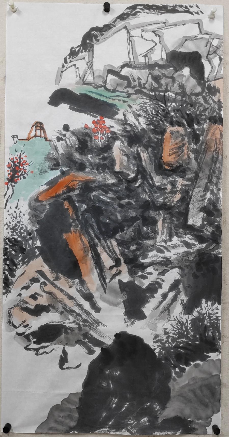 【雅诗总会】厚重苍茫唱大风著名山水画家李向东作品欣赏(图11)
