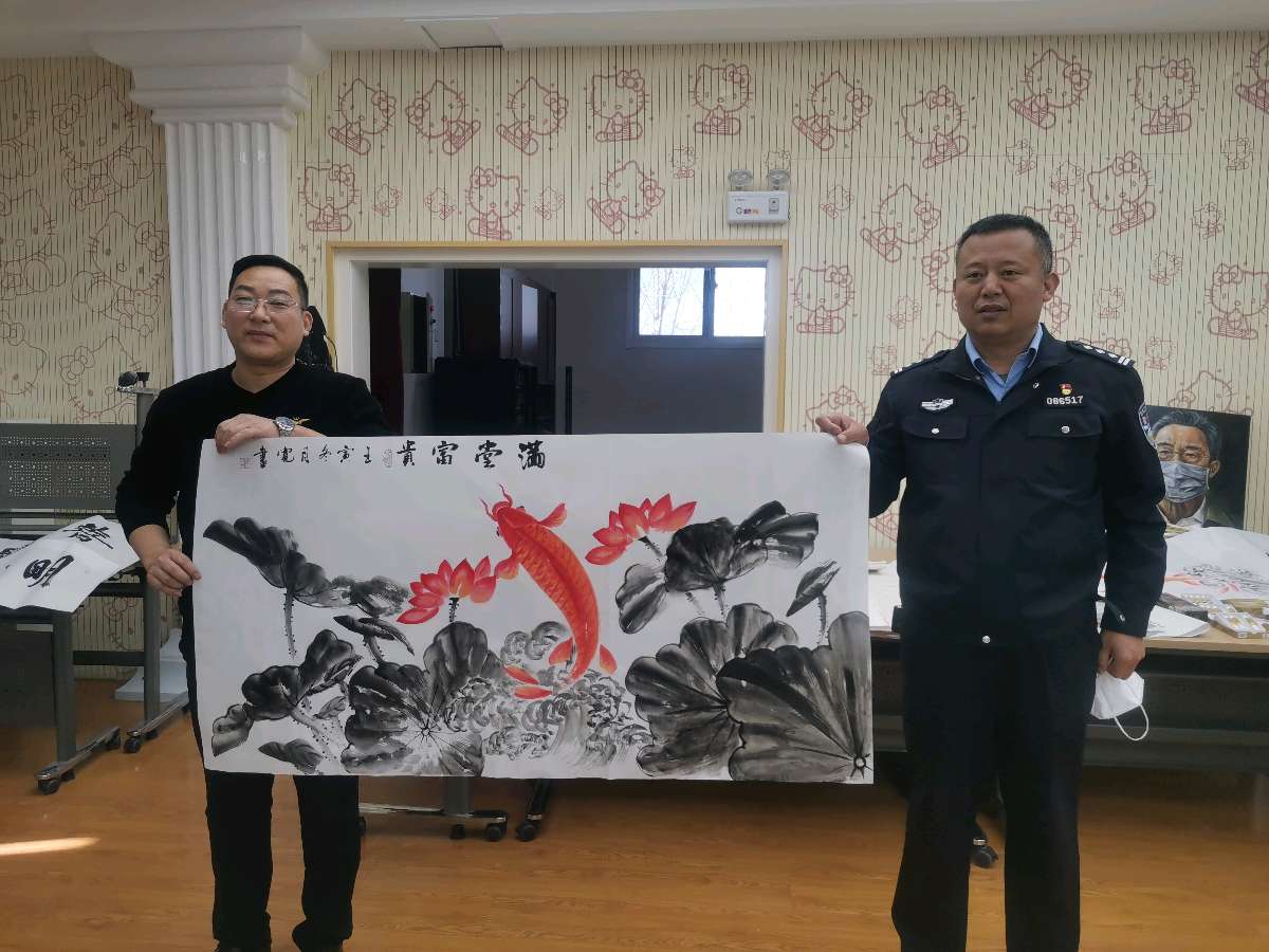 与“荧光黄”携手同行, 翰墨飘香满警营(图9)