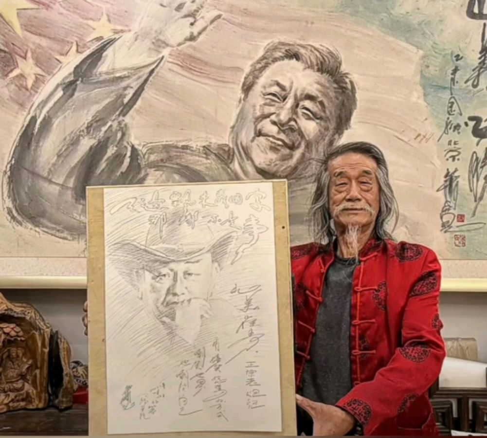 艺术家萧宽泼墨挥毫和崔哥醉侃【雅诗总会】(图3)