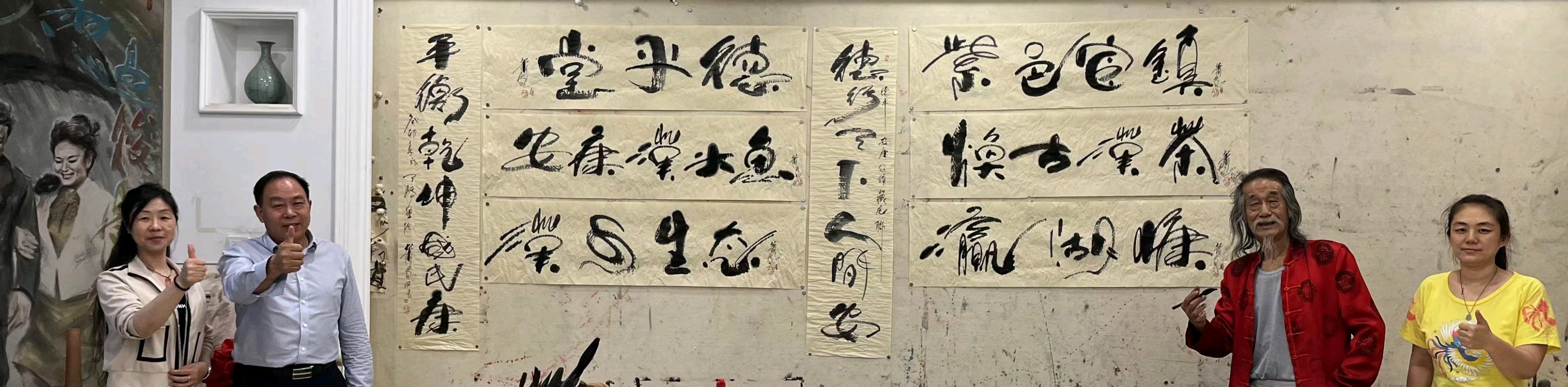 艺术家萧宽泼墨大兴寺艺友佛缘【雅诗总会】(图11)