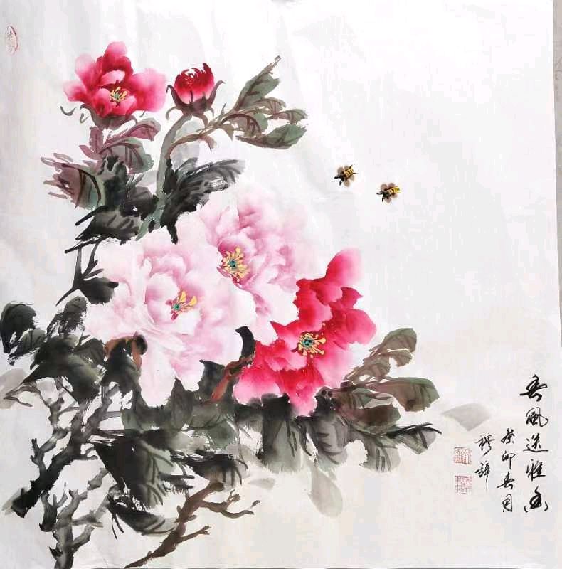 清香飘动醉四季国色韵雅写意境‖著名画家穆辞作品欣赏（图12）