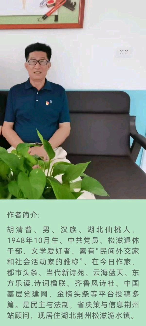 【华夏诗词】推荐胡清普《党领人民奔小康》请欣赏（图9）