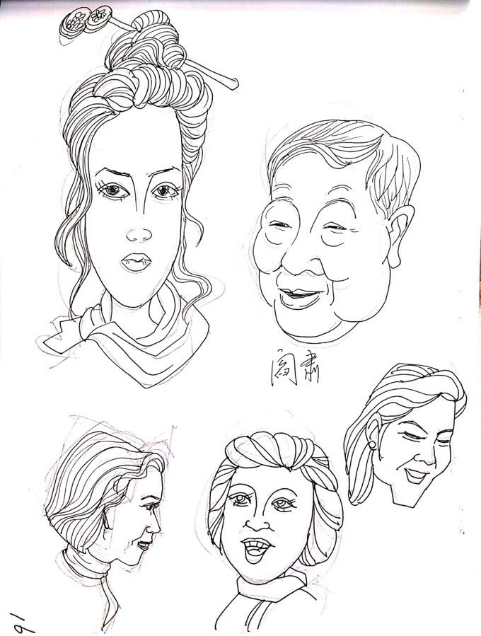 都市头条书画专栏_周平安书画专辑（第五辑漫画速写）京津沪头条（图14）