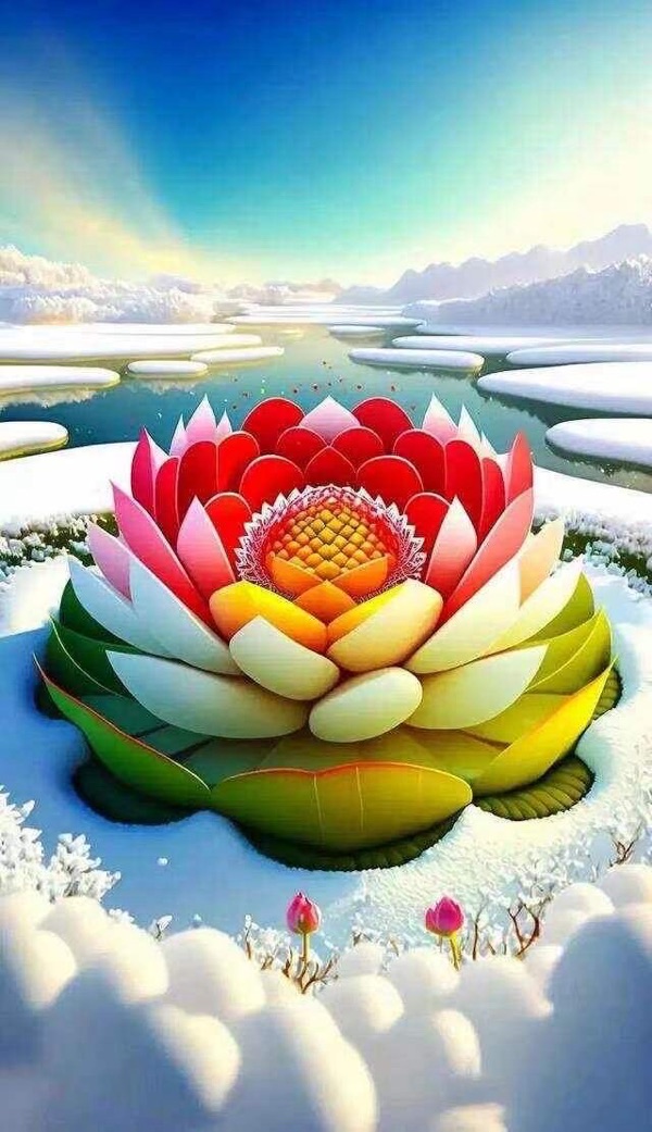 《雪莲之歌》文：江花（北京）诵：山谷幽兰（北京）新太空诗社【世界诗人名人展】10119期（图3）
