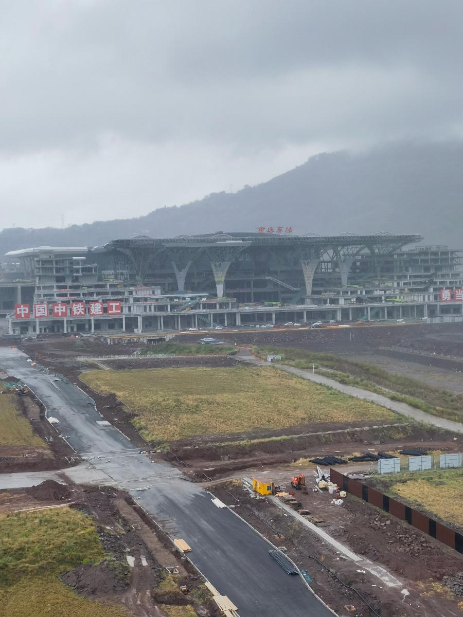 「散文」国庆节打探在建中的重庆东高铁站(图4)