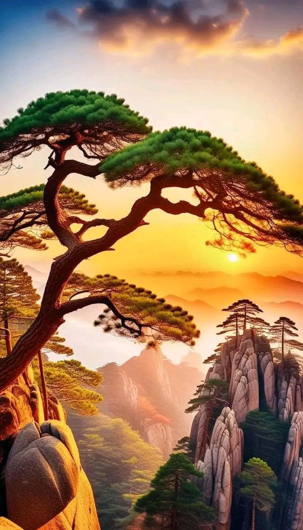 七律-黄山迎客松～诗||旗袍（图15）