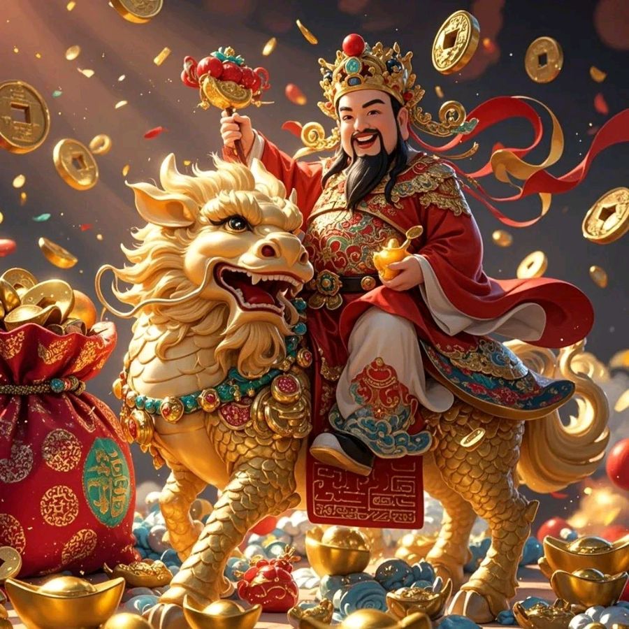 玩麒麟.送财神/作者：春华秋实（图4）