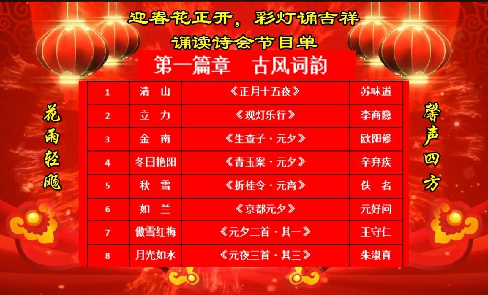 【“迎春花正开彩灯诵吉祥”诵读晚会专刊】主持/缘来是你 张丽 ‖金南等19位演员各展风采【花雨馨声】第739期（图9）