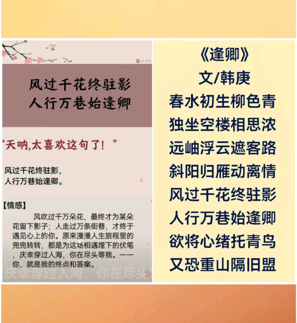 韩庚的《逢卿》
