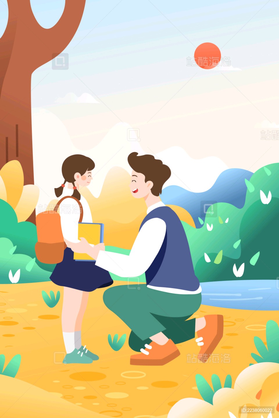 【新山东文学社】《爸爸送我上学校》作者/红果 主播/墨兰(图3)