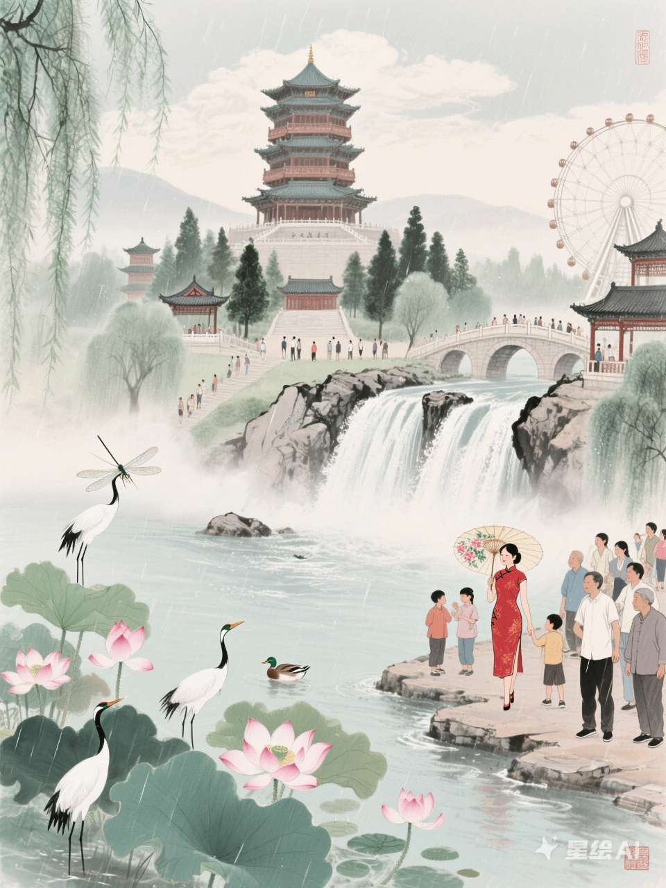 【名家风采】 雨后涧河美如画//作者:蒲公英（图6）
