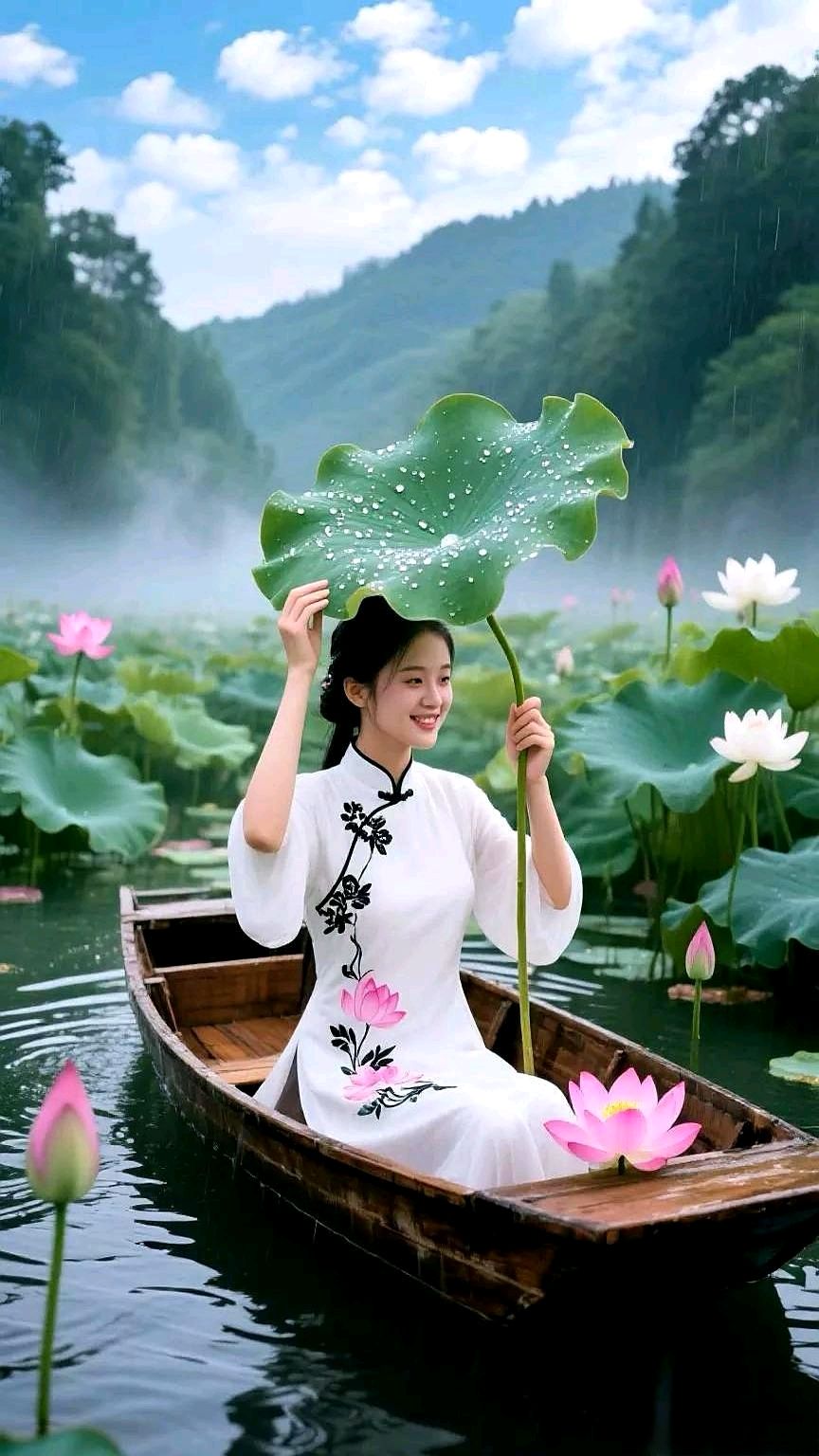 倚山赏荷～诗◑朱学钊（图10）
