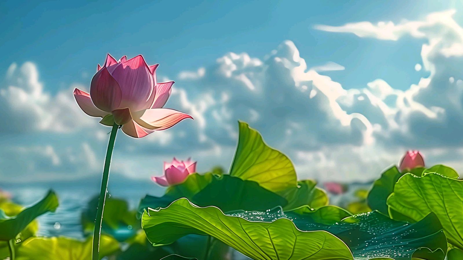倚山赏荷～诗◑朱学钊（图14）