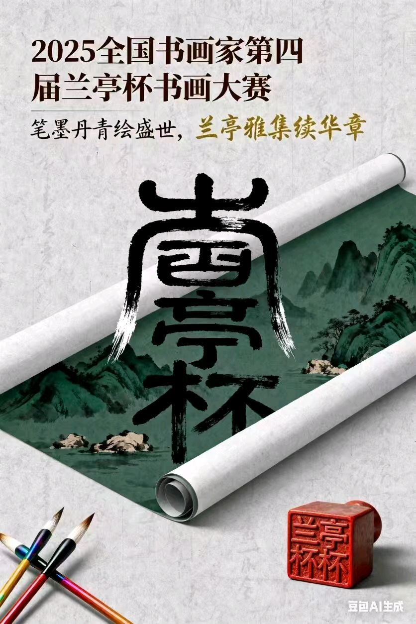 全国大赛：(权威性专业性书画大赛）2025年全国第四届“兰亭杯”书画大赛9月—12月征稿启事为“弘扬传统民族文化的伟大复兴”号召，突出”兰亭杯”书画大赛专业