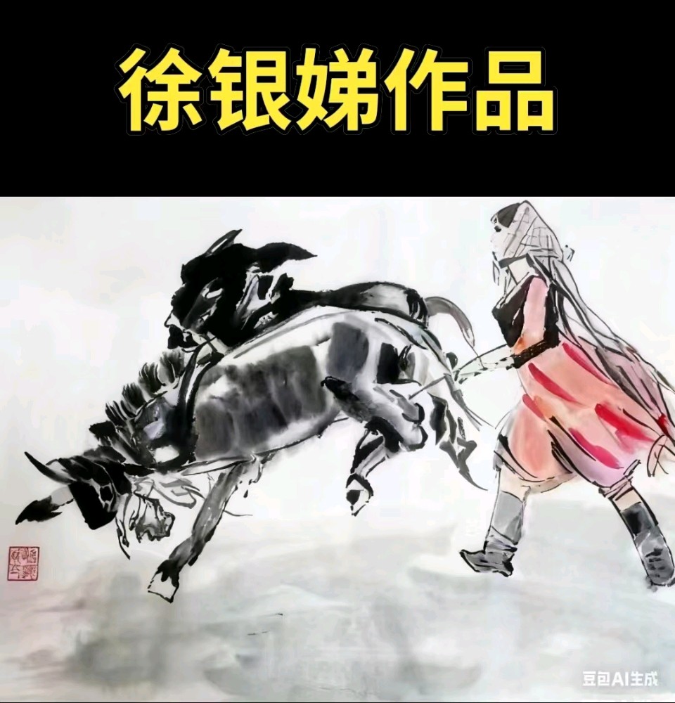 《弹起热瓦普》黄胄再传弟子徐银娣(上海）作品展【中国书画】徐银娣拜吴俊彬为师，擅长画骆驼、画驴，上海吴门八雅书画院院长。上海十大书画名家之一。（图5）