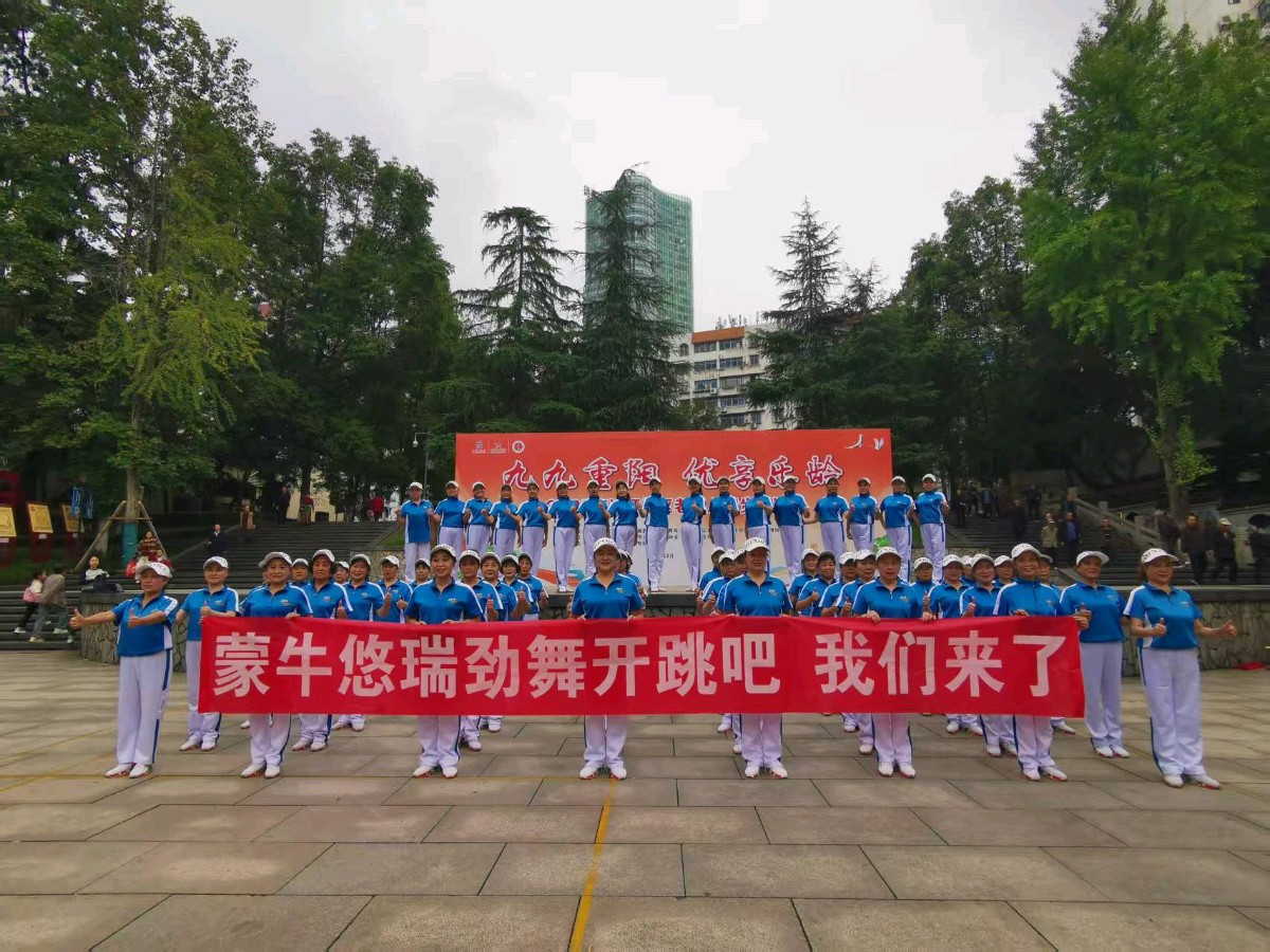 天陈路社区欢乐健队闪亮重庆市沙坪坝区“九九重阳 优享乐年”老年人健步行活动现场（图4）