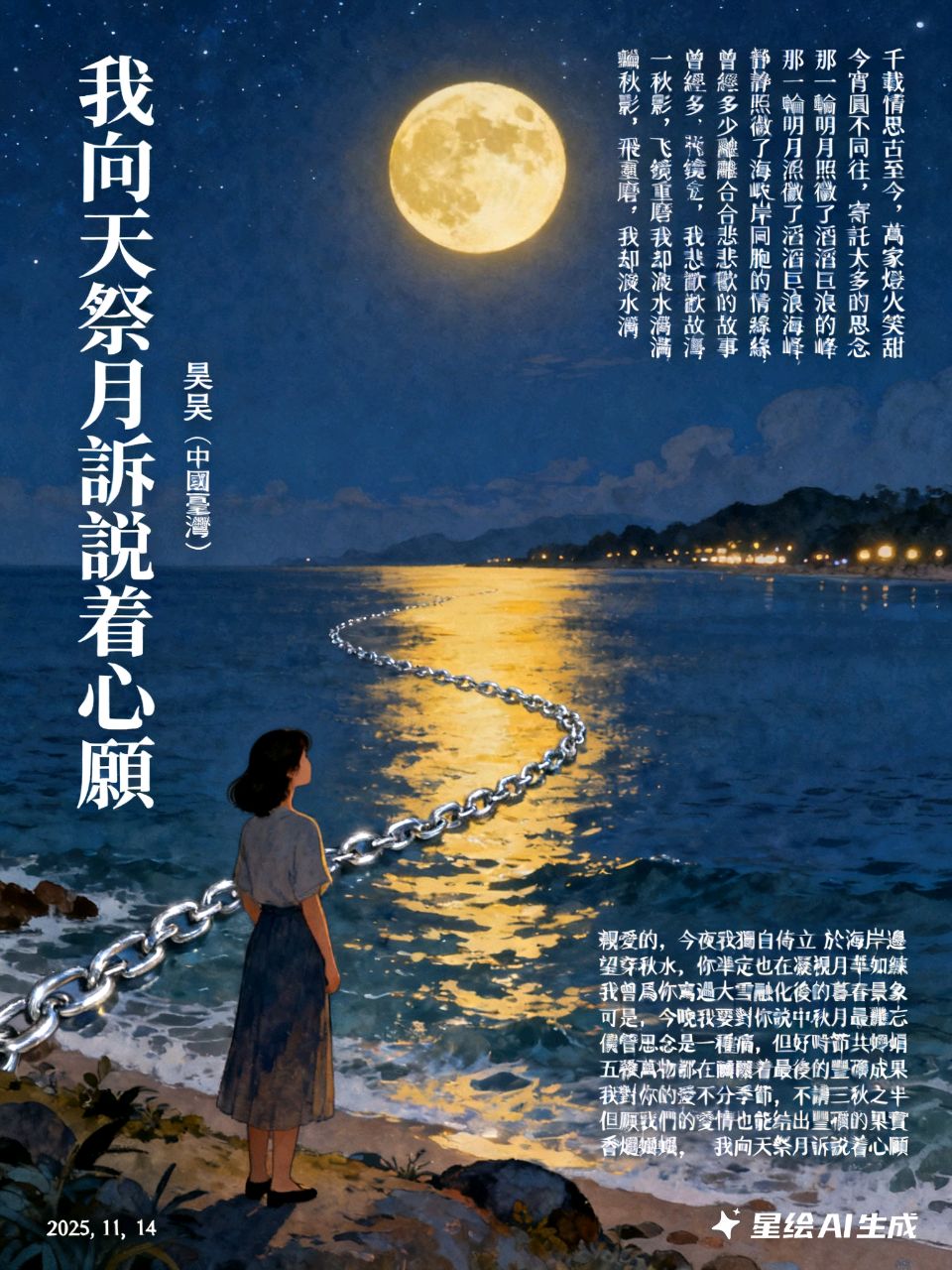 【中国诗人】第782篇（名家风采）我向天祭月訴說着心願//昊昊（中國臺灣）（图4）