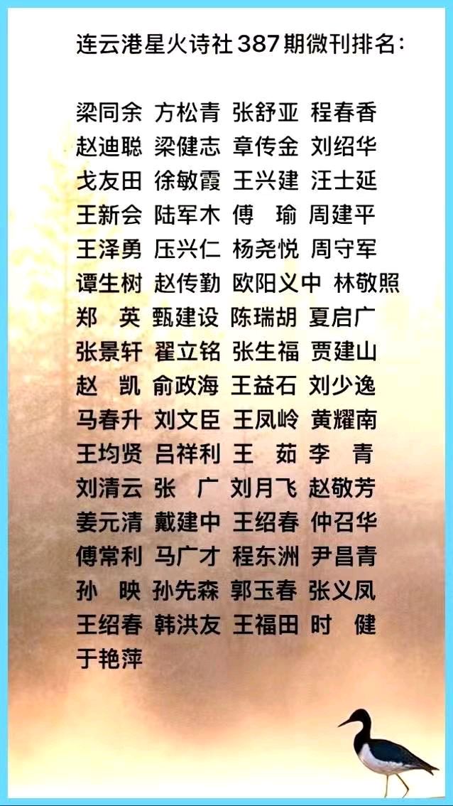 连云港星火诗社387期微刊《西风习习染初冬》