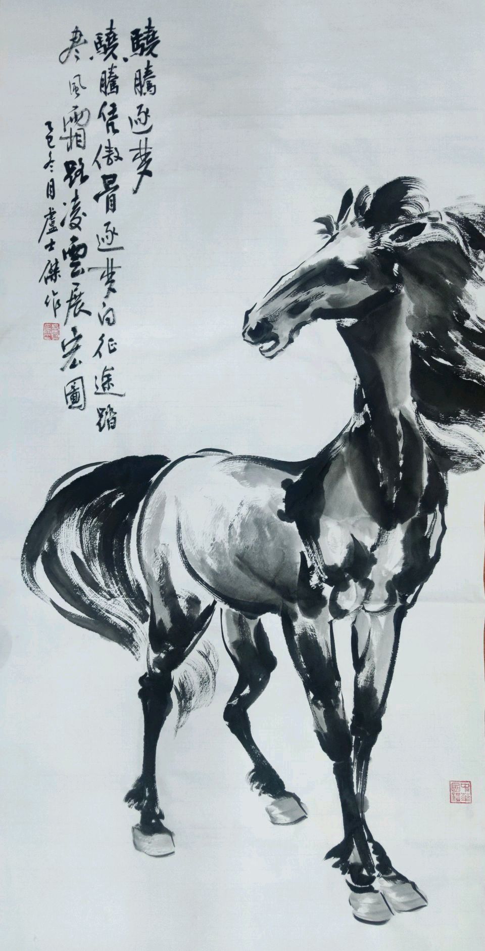 马年元旦看名家！卢士杰笔下奔马：笔墨藏豪情，一骑踏春来（图8）