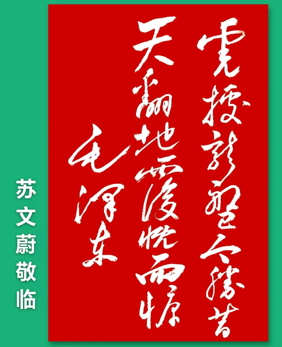 蓝胥阁（苏文蔚）//纪念毛泽东主席诞辰132周年诗书墨迹选（图5）