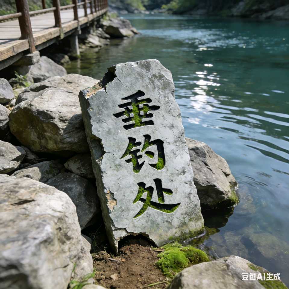《七律·在友人志成兄院中偶遇朱旺龙潭“垂钓处”残碑有感》作者：喻忠国 [中国现代诗歌文化传媒]（图5）