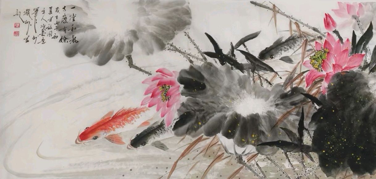 陈兆惠国画作品《一堂和气 吉庆有余》赏析（图2）