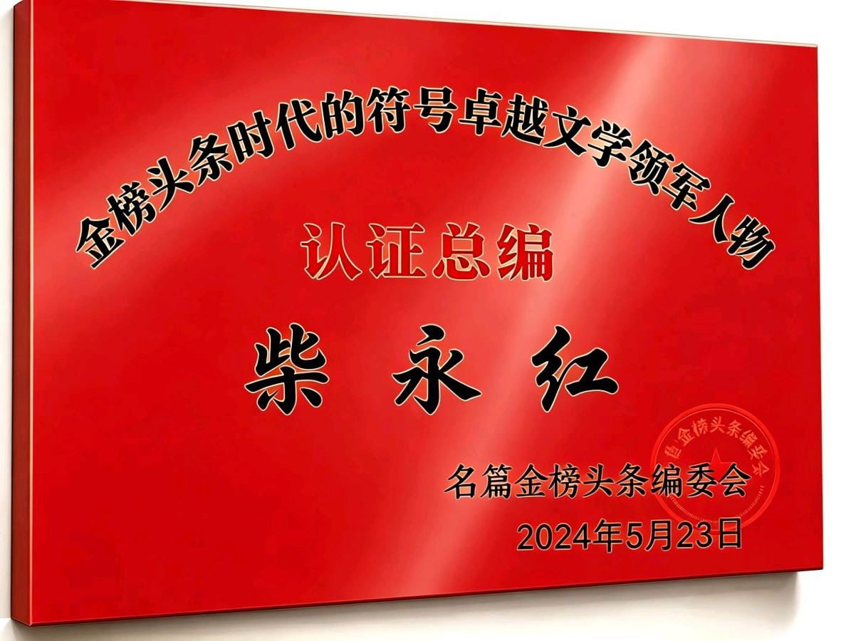 【南京头条】七绝*致贺文坛泰斗柴永红诗集付梓〔文/陈永江〕(图2)