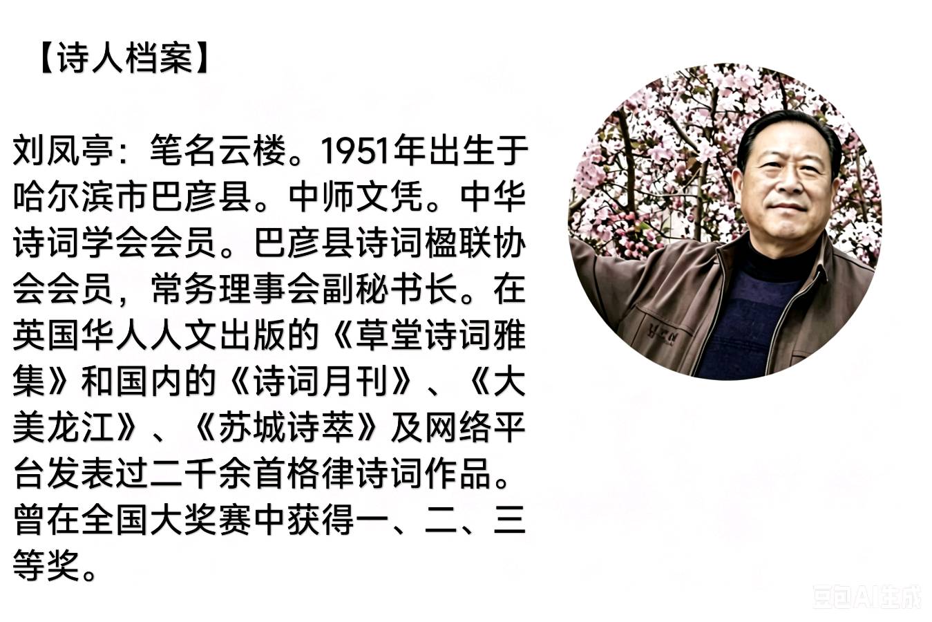 诗词联曲研究·巴彦/刊0527“高产诗人”刘凤亭绝句二十首赏析(图2)