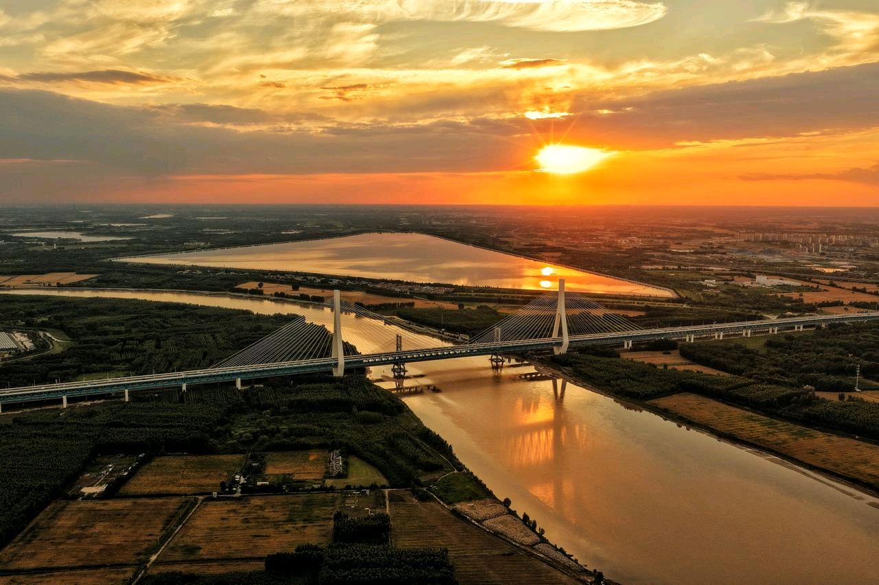 黄河大桥. 夕阳晚霞（图2）